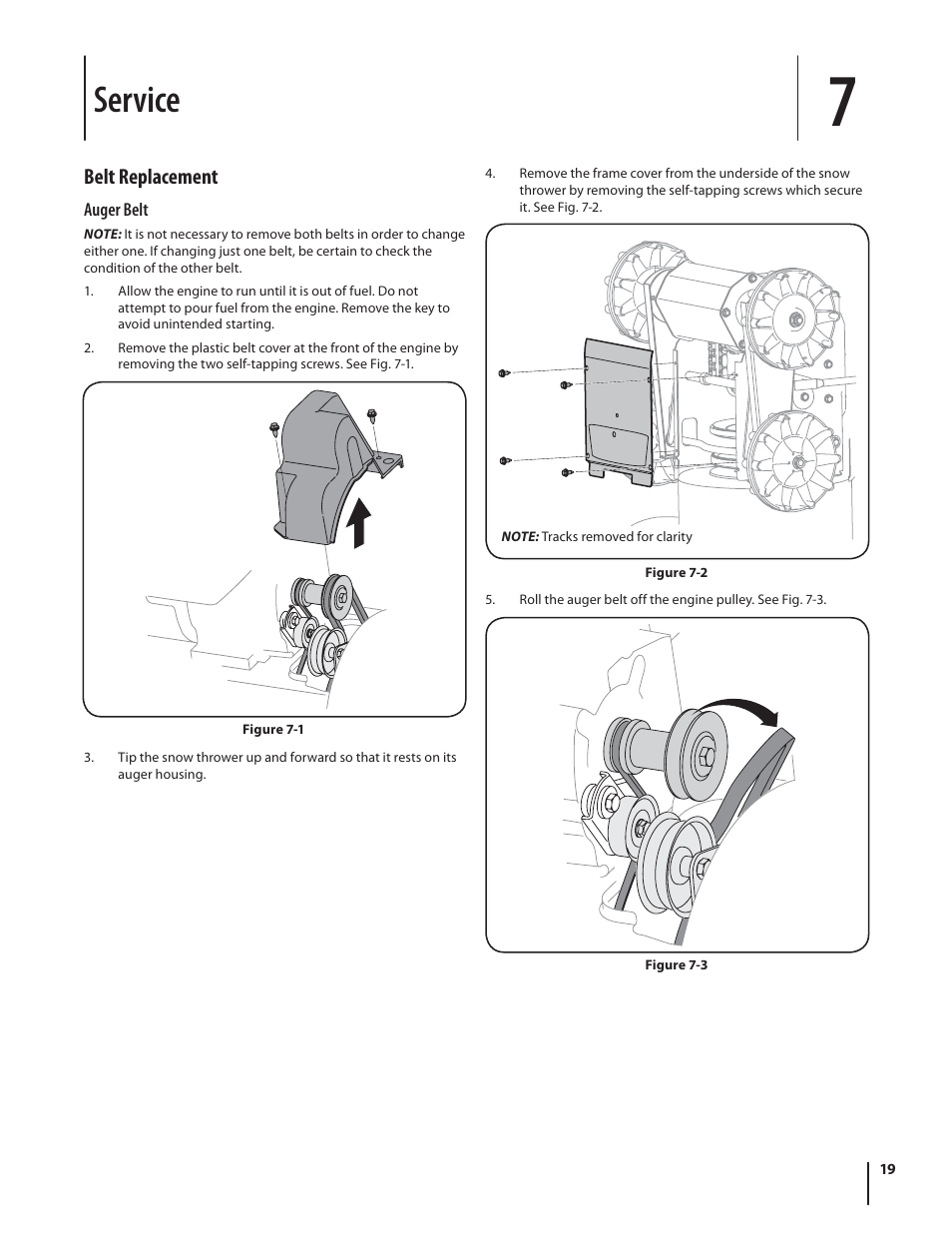 Service | Troy-Bilt STORM TRACKER 2690XP User Manual | Page 19 / 52