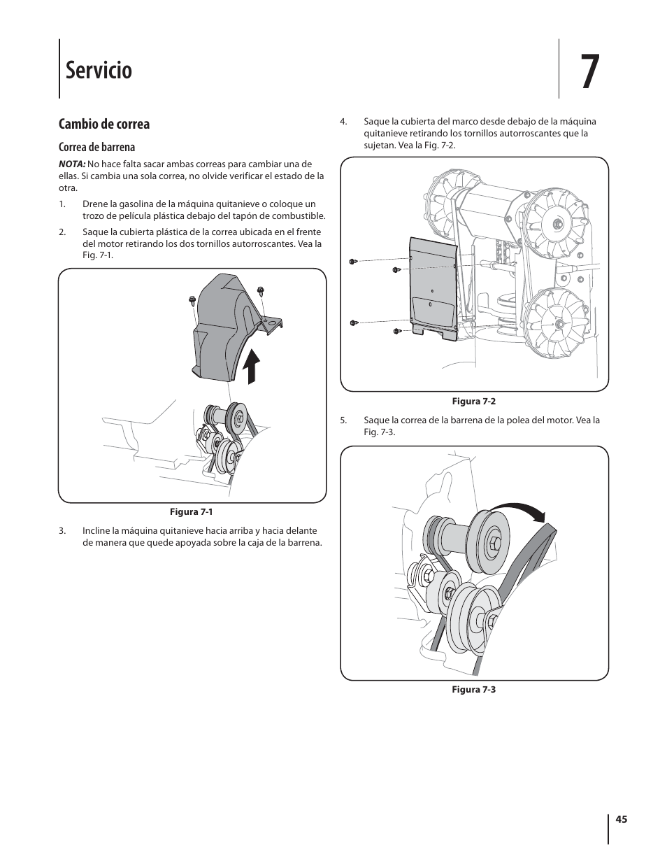 Servicio | Troy-Bilt STORM TRACKER 2690XP User Manual | Page 45 / 52