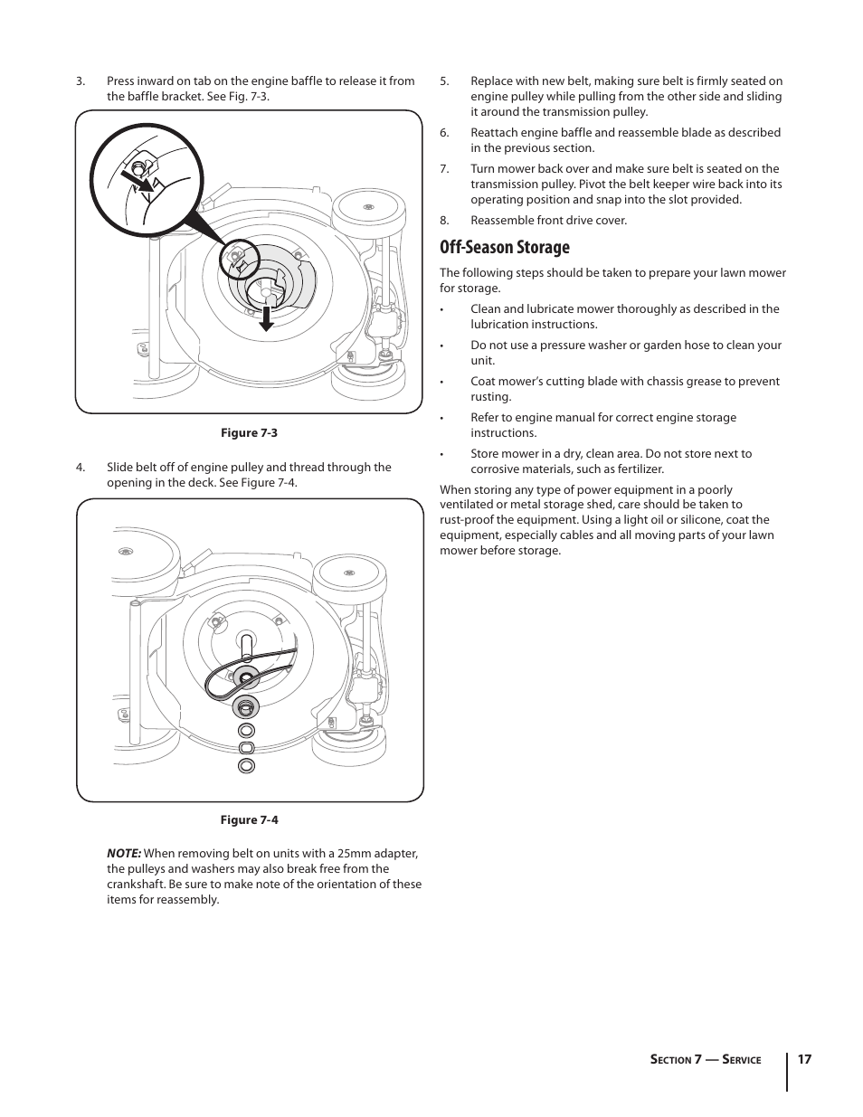Off-season storage | Troy-Bilt V560 User Manual | Page 17 / 44