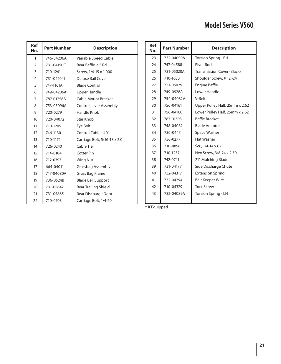 Model series v560 | Troy-Bilt V560 User Manual | Page 21 / 44