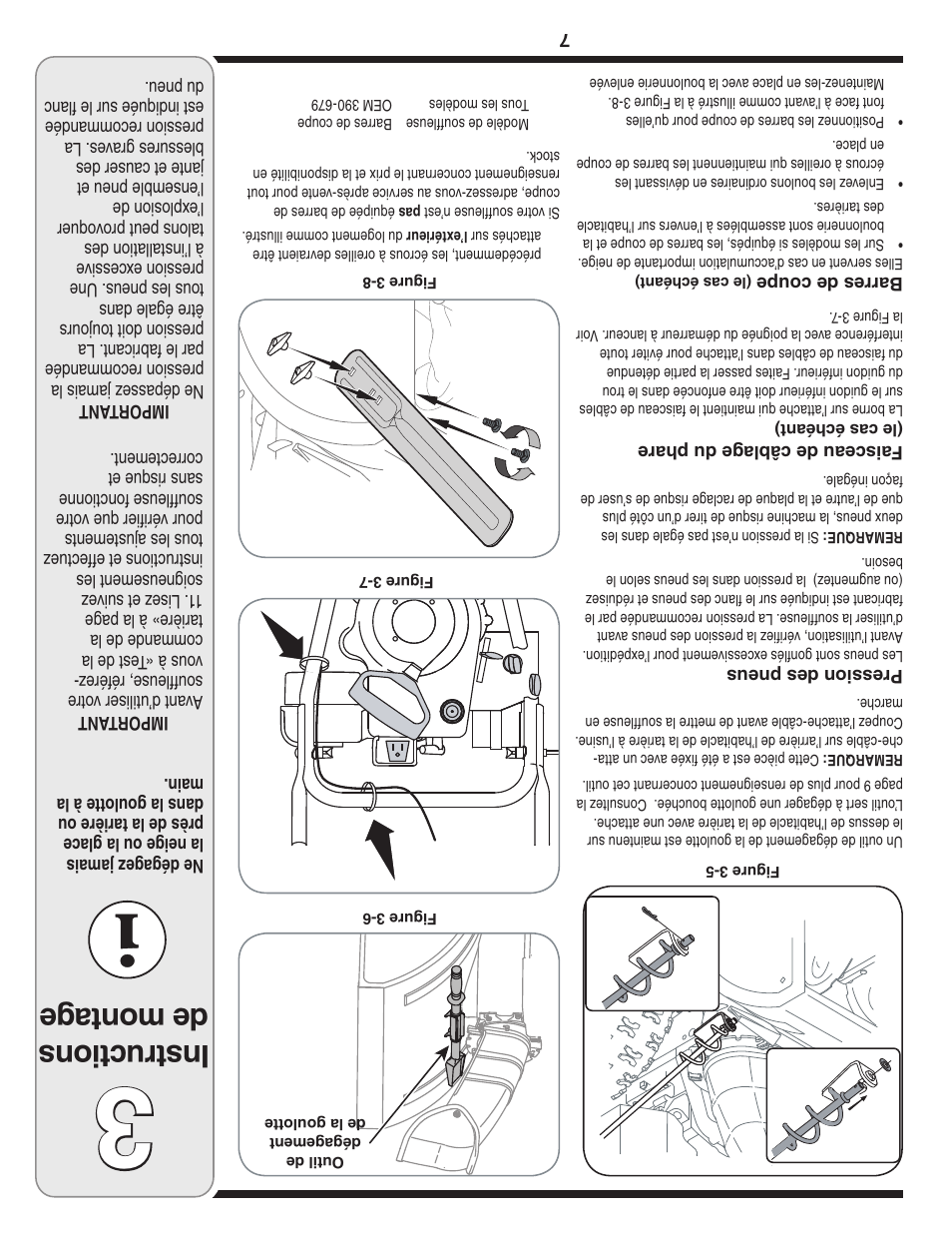 Ins tru ctio ns de mon tag e | Troy-Bilt 769-03800 User Manual | Page 46 / 52
