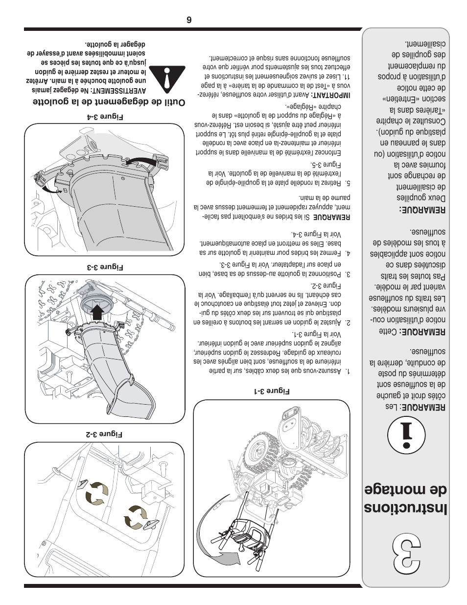 Ins tru ctio ns de mon tag e | Troy-Bilt 769-03800 User Manual | Page 47 / 52