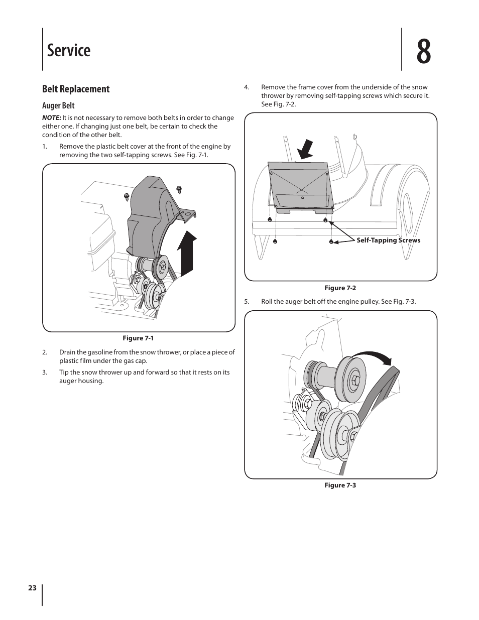 Service | Troy-Bilt 2690 User Manual | Page 23 / 32