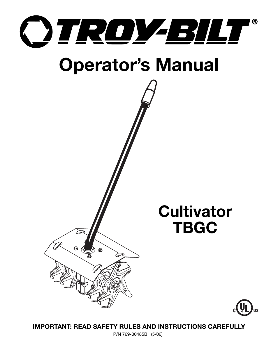 Troy-Bilt TBGC User Manual | 32 pages