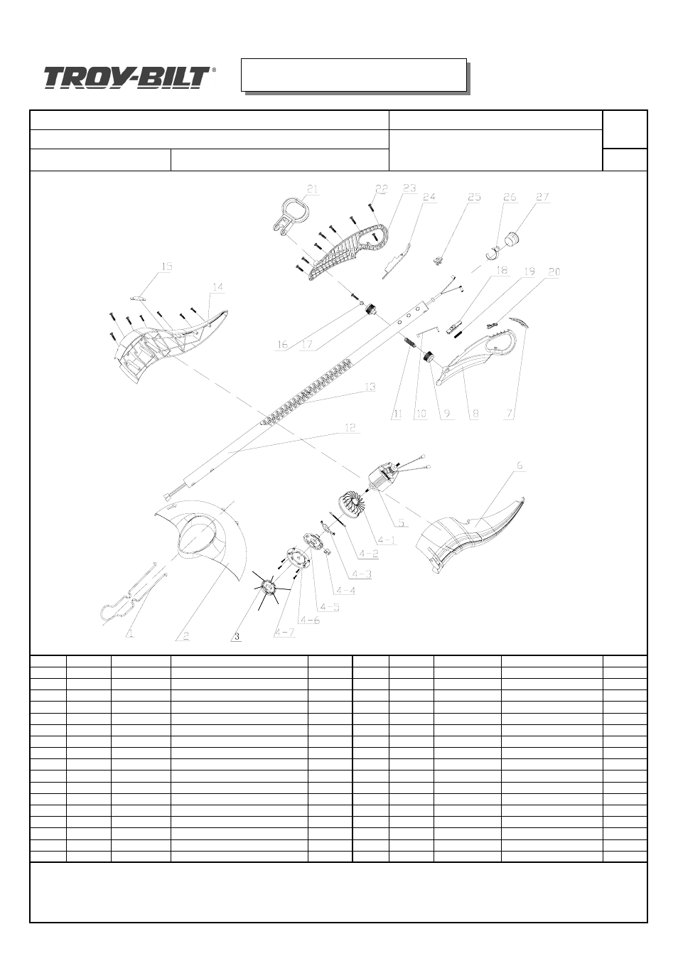 Troy-Bilt 41AC55RP966 User Manual | 1 page