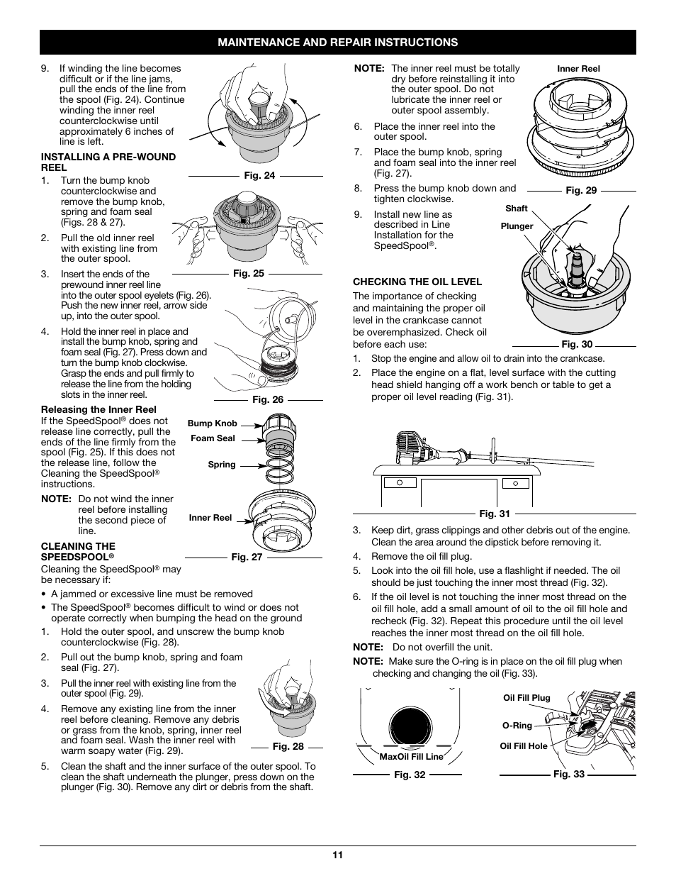 Troy-Bilt TB525CS User Manual | Page 11 / 64