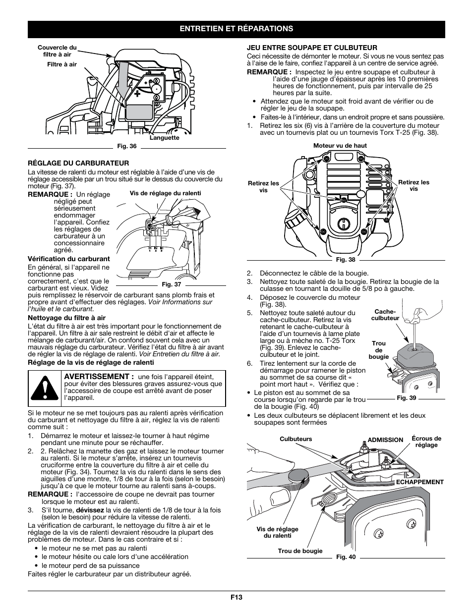 Troy-Bilt TB525CS User Manual | Page 33 / 64
