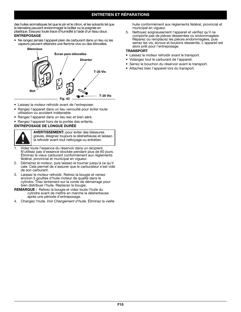 Troy-Bilt TB525CS User Manual | Page 35 / 64