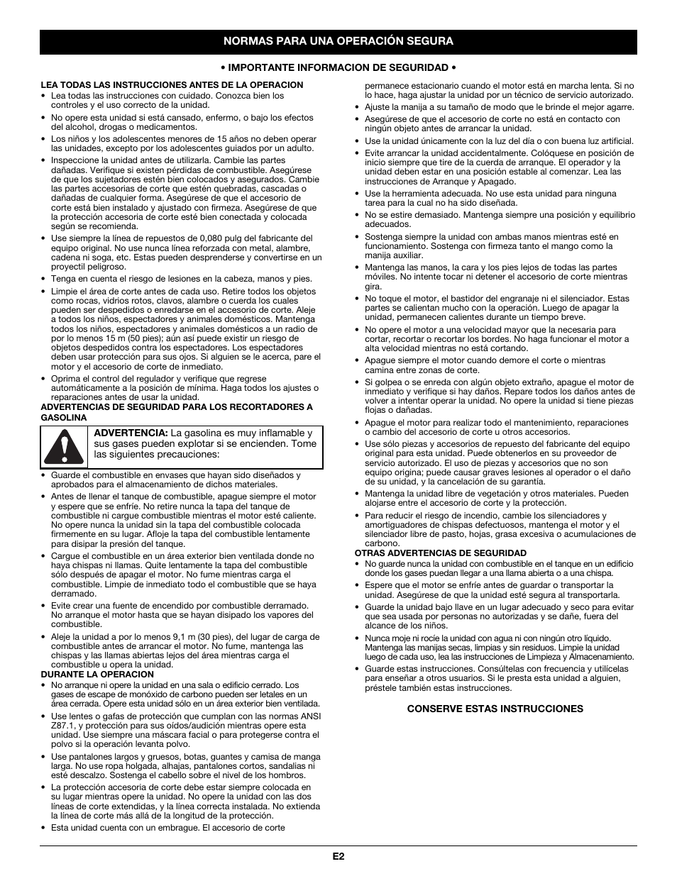 Troy-Bilt TB525CS User Manual | Page 42 / 64
