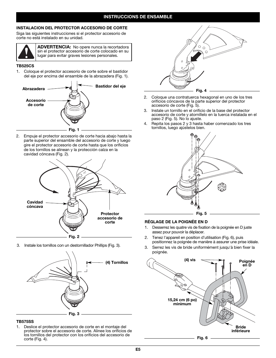 Troy-Bilt TB525CS User Manual | Page 45 / 64