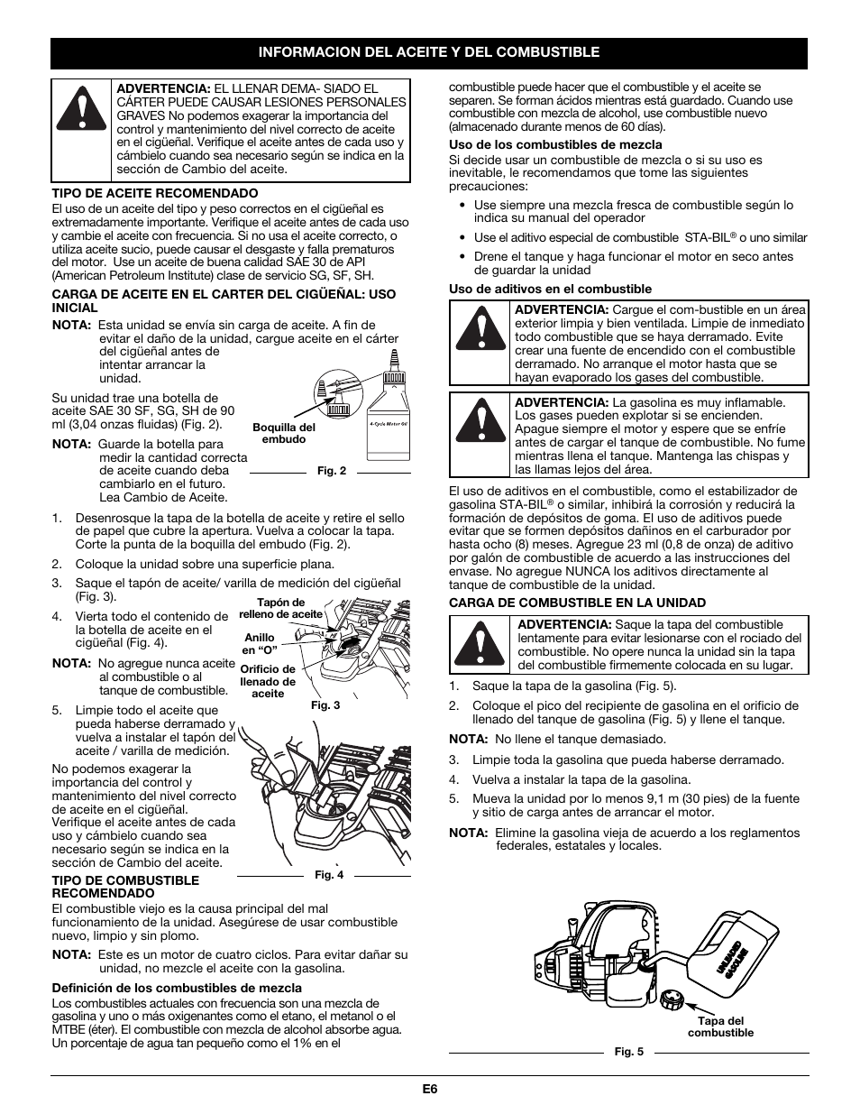Troy-Bilt TB525CS User Manual | Page 46 / 64