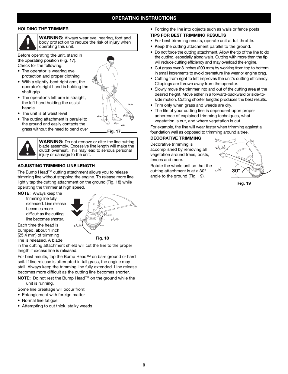 Troy-Bilt TB525CS User Manual | Page 9 / 64