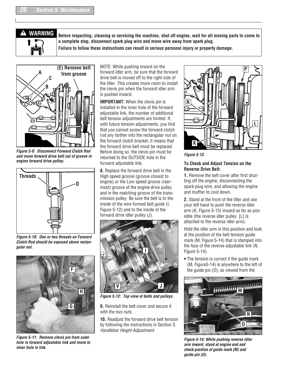 Warning | Troy-Bilt 675B--Pony User Manual | Page 20 / 36