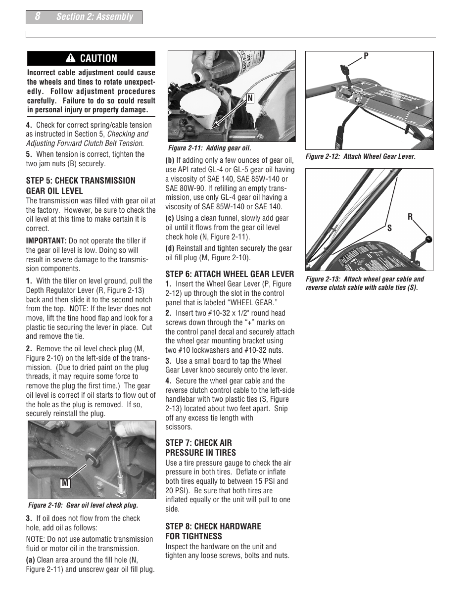 Caution | Troy-Bilt 675B--Pony User Manual | Page 8 / 36