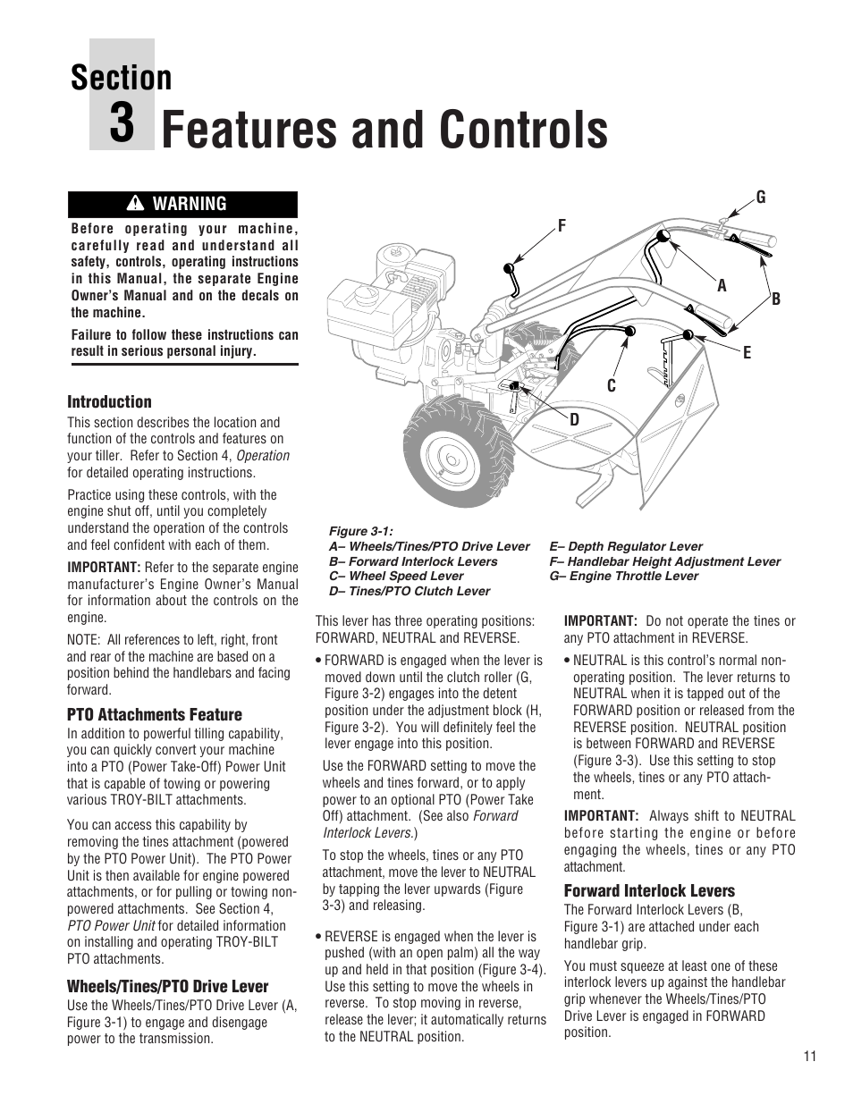 Features and controls | Troy-Bilt 682J  EN User Manual | Page 11 / 45