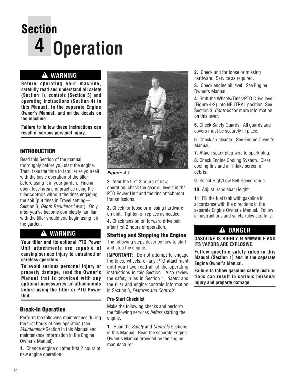Operation | Troy-Bilt 682J  EN User Manual | Page 14 / 45