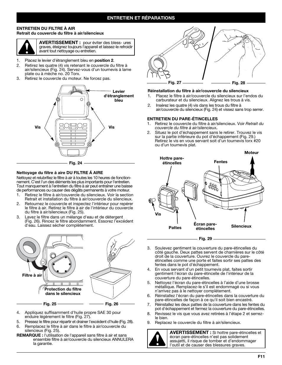 Troy-Bilt TB20CS User Manual | Page 29 / 56