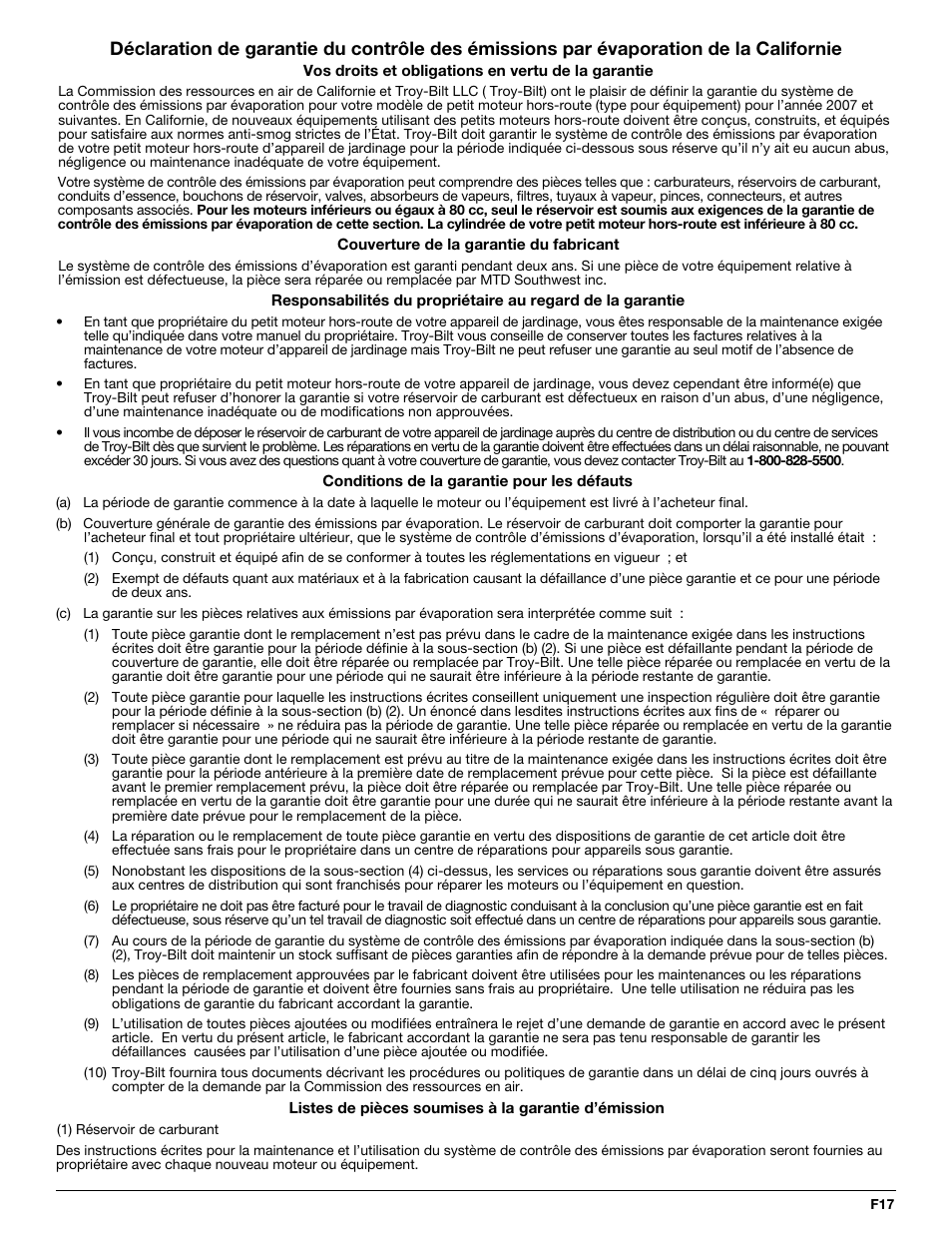 Troy-Bilt TB20CS User Manual | Page 35 / 56