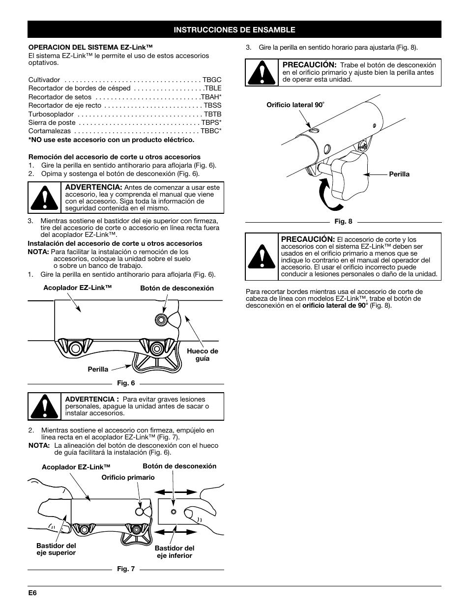 Troy-Bilt TB20CS User Manual | Page 42 / 56