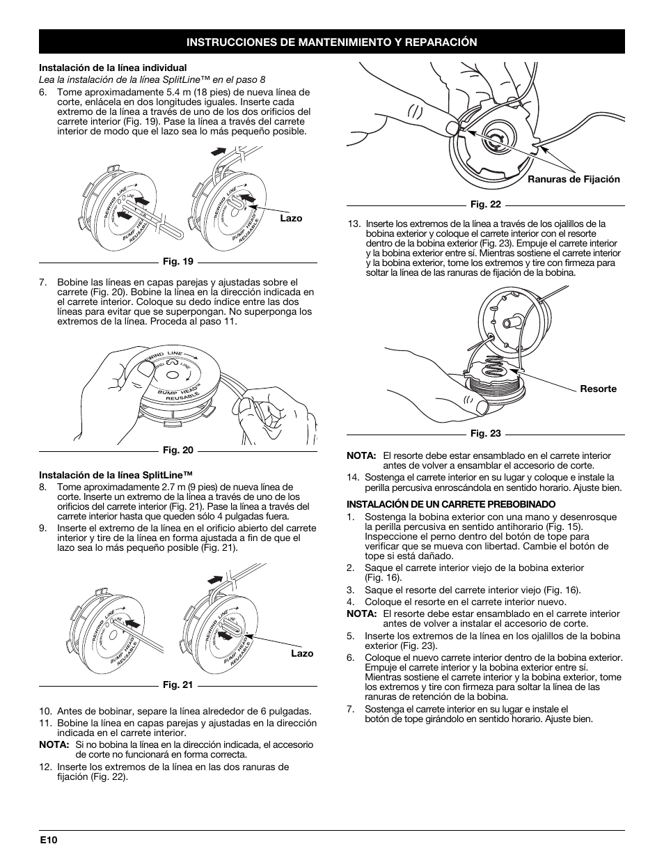 Troy-Bilt TB20CS User Manual | Page 46 / 56