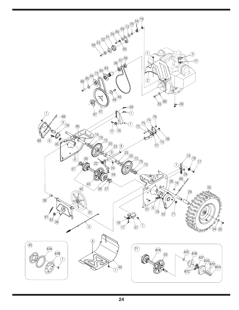 Troy-Bilt Two-Stage Snow Thrower User Manual | Page 24 / 52