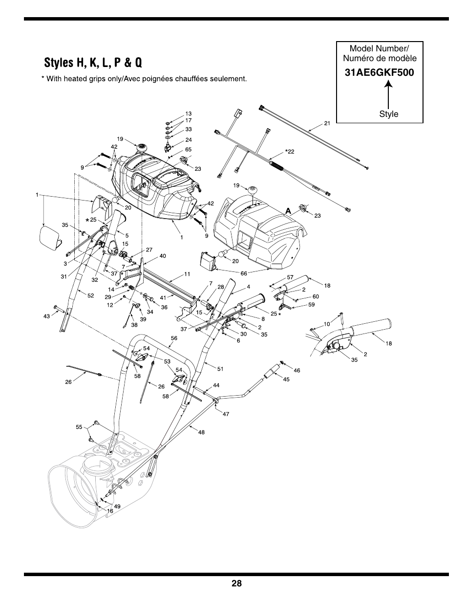 Troy-Bilt Two-Stage Snow Thrower User Manual | Page 28 / 52