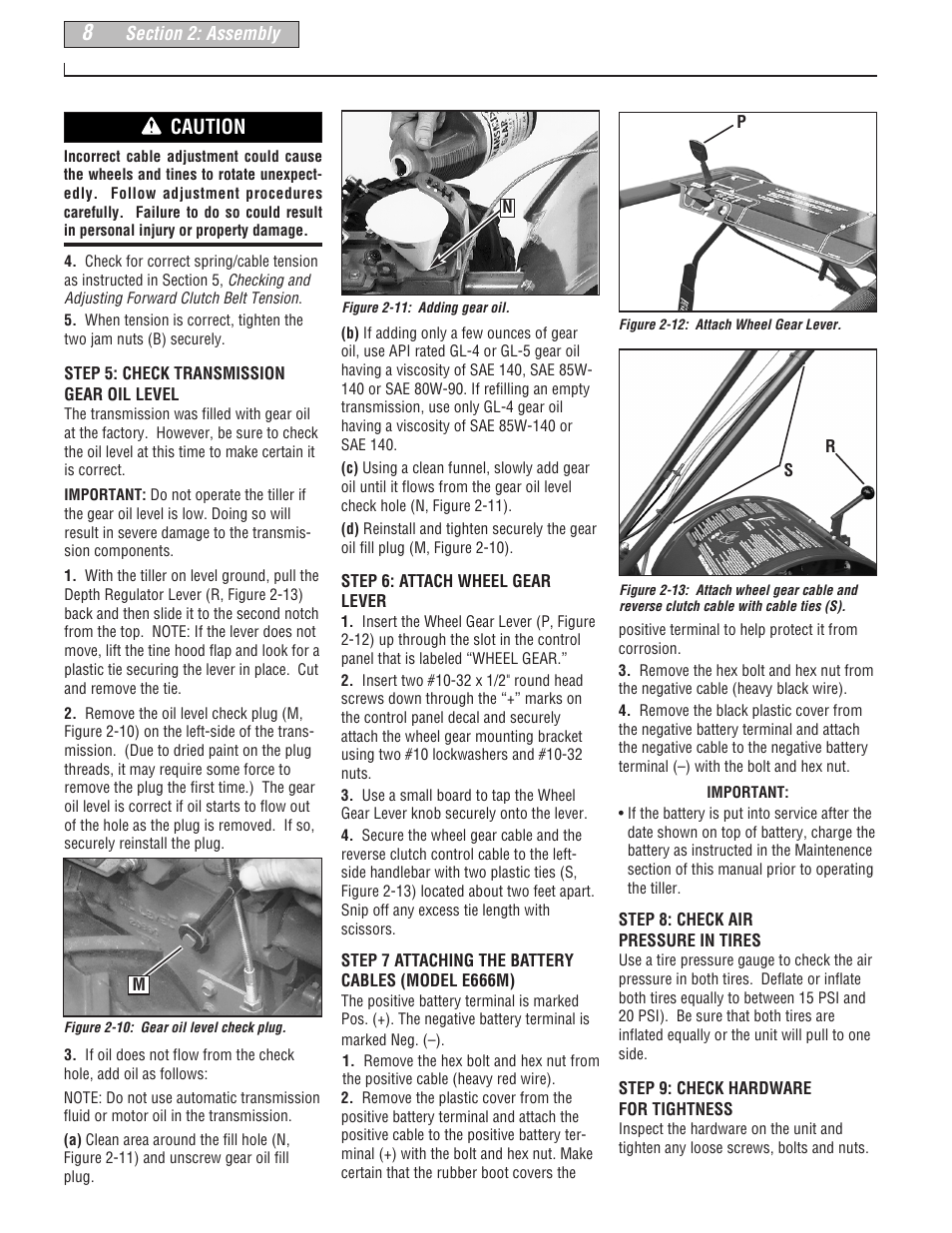 Caution | Troy-Bilt 664D User Manual | Page 8 / 44