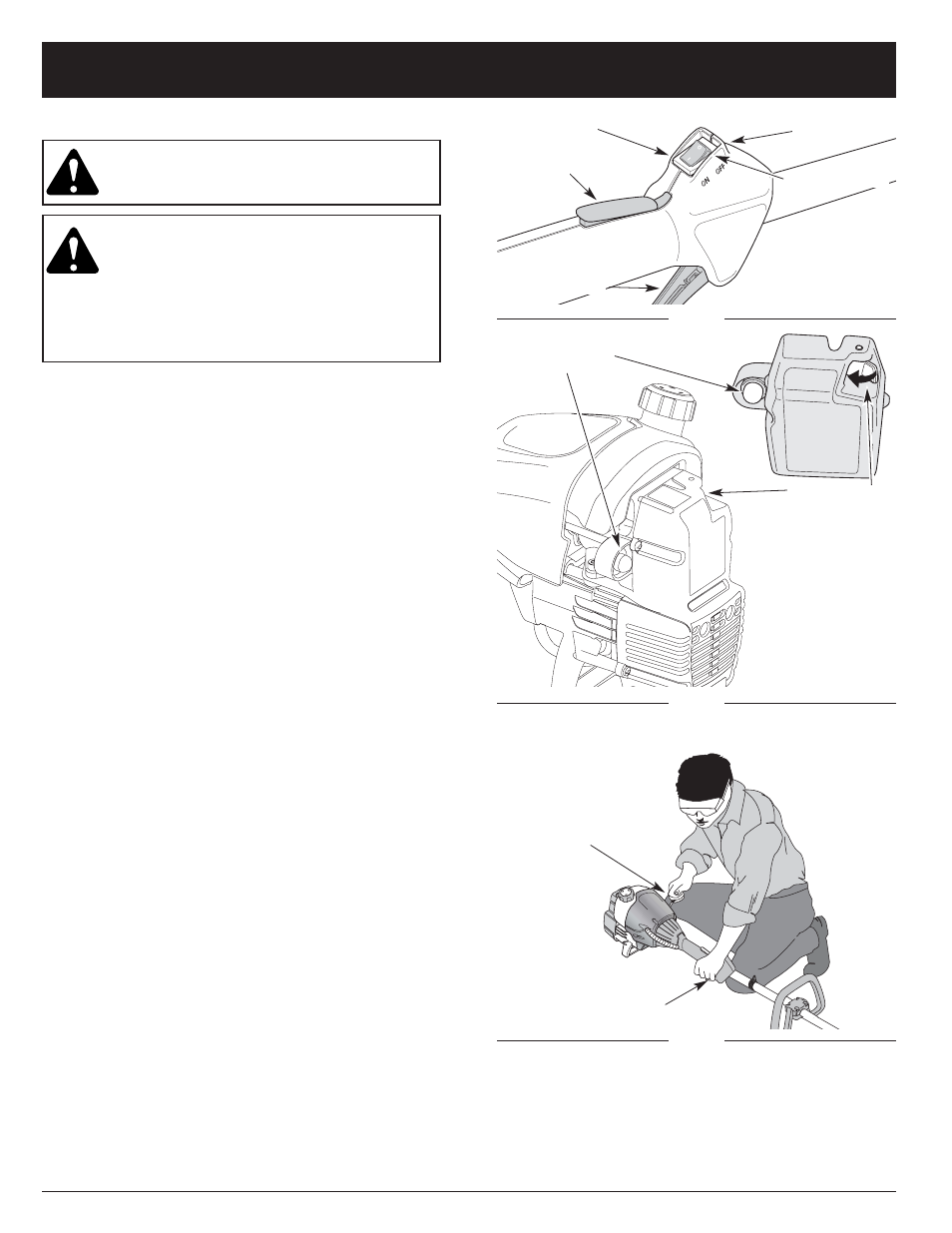 Starting/stopping instructions | Troy-Bilt TB90BC User Manual | Page 13 / 84