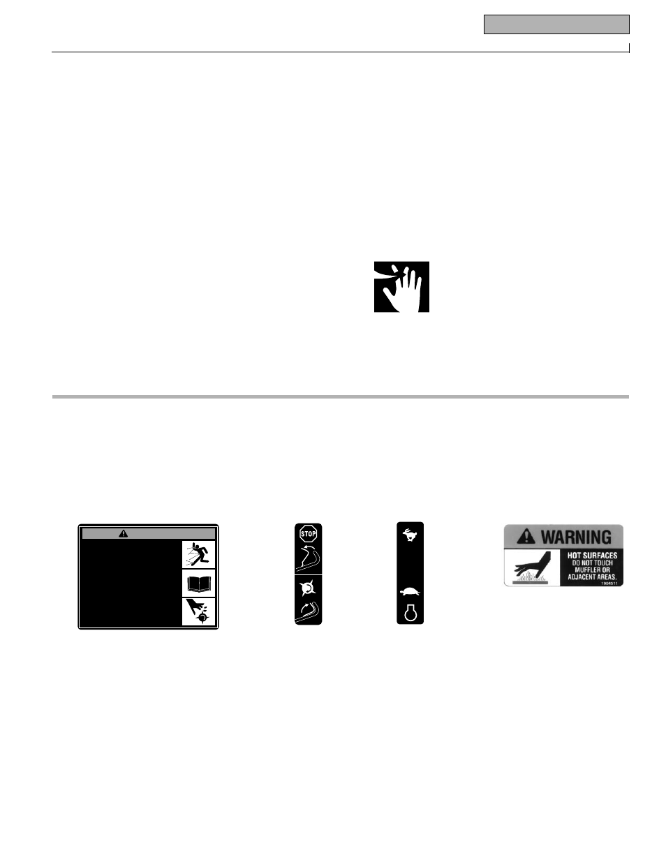 Safety decals | Troy-Bilt 52065 User Manual | Page 5 / 24