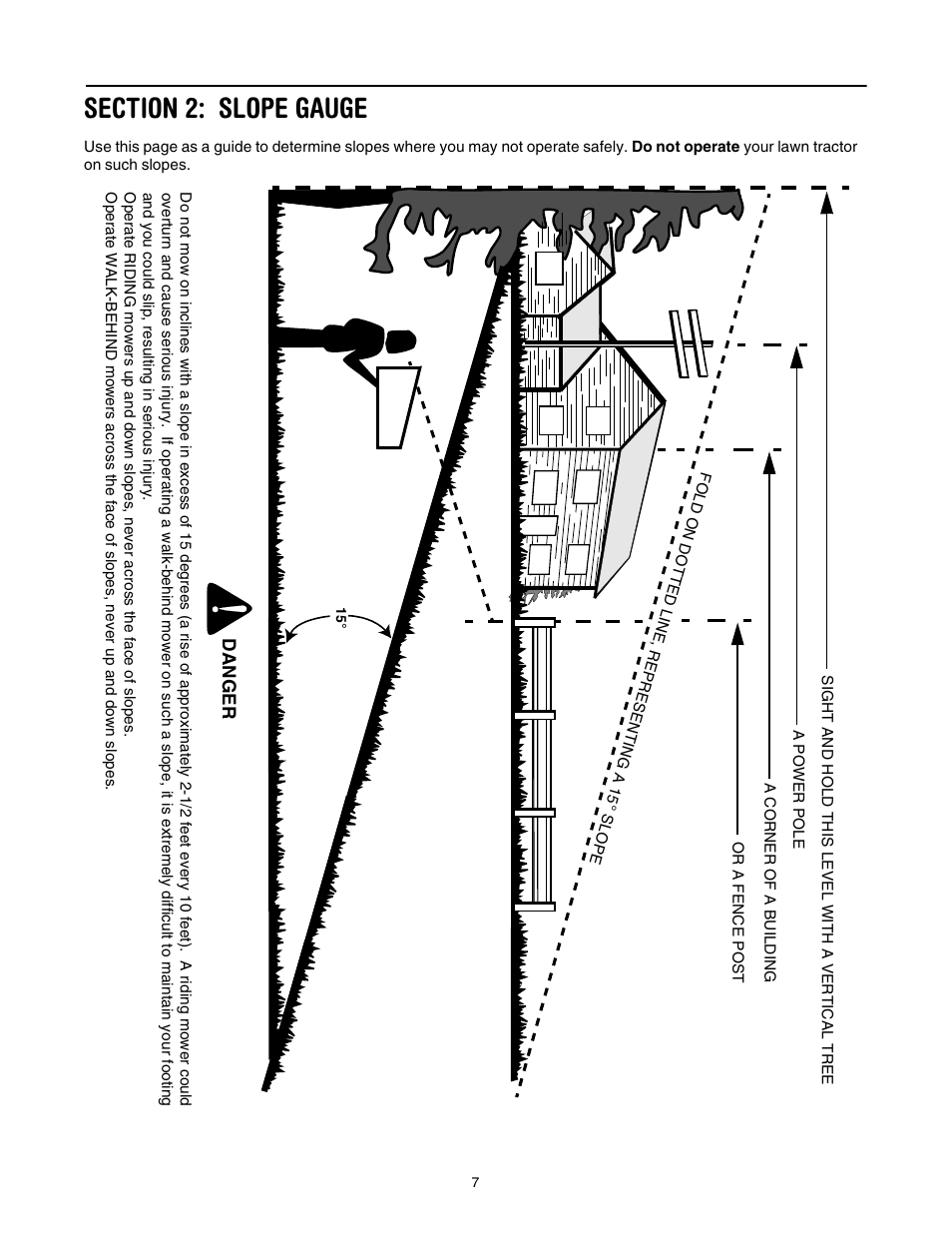 Section 2: slope gauge | Troy-Bilt Automatic Lawn Tractor User Manual | Page 7 / 27