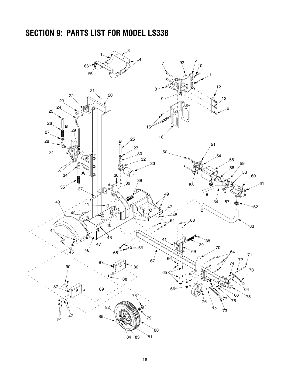 Troy-Bilt LS338 User Manual | Page 16 / 18