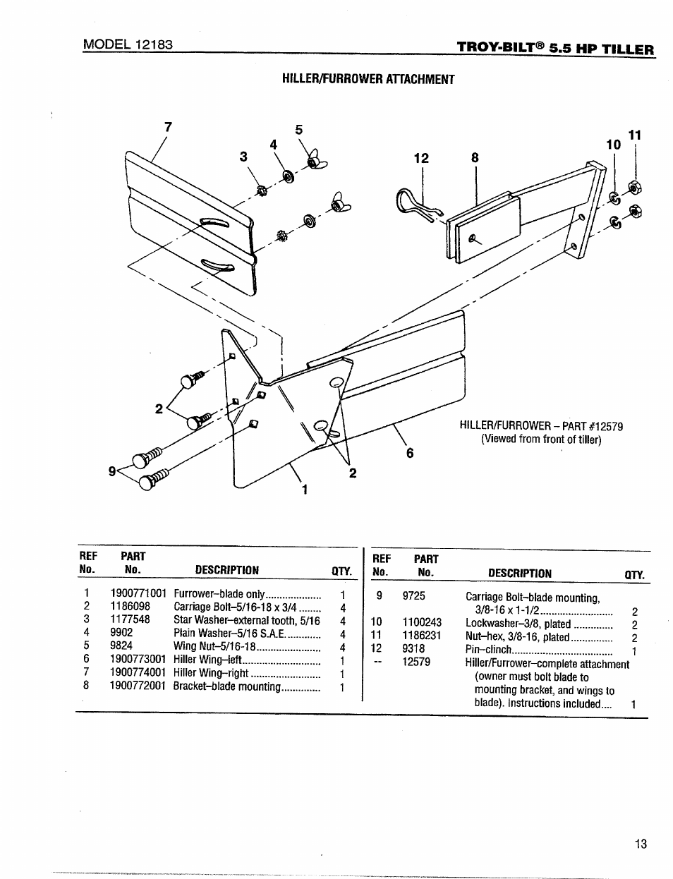 Troy-Bilt 12183 User Manual | Page 13 / 16