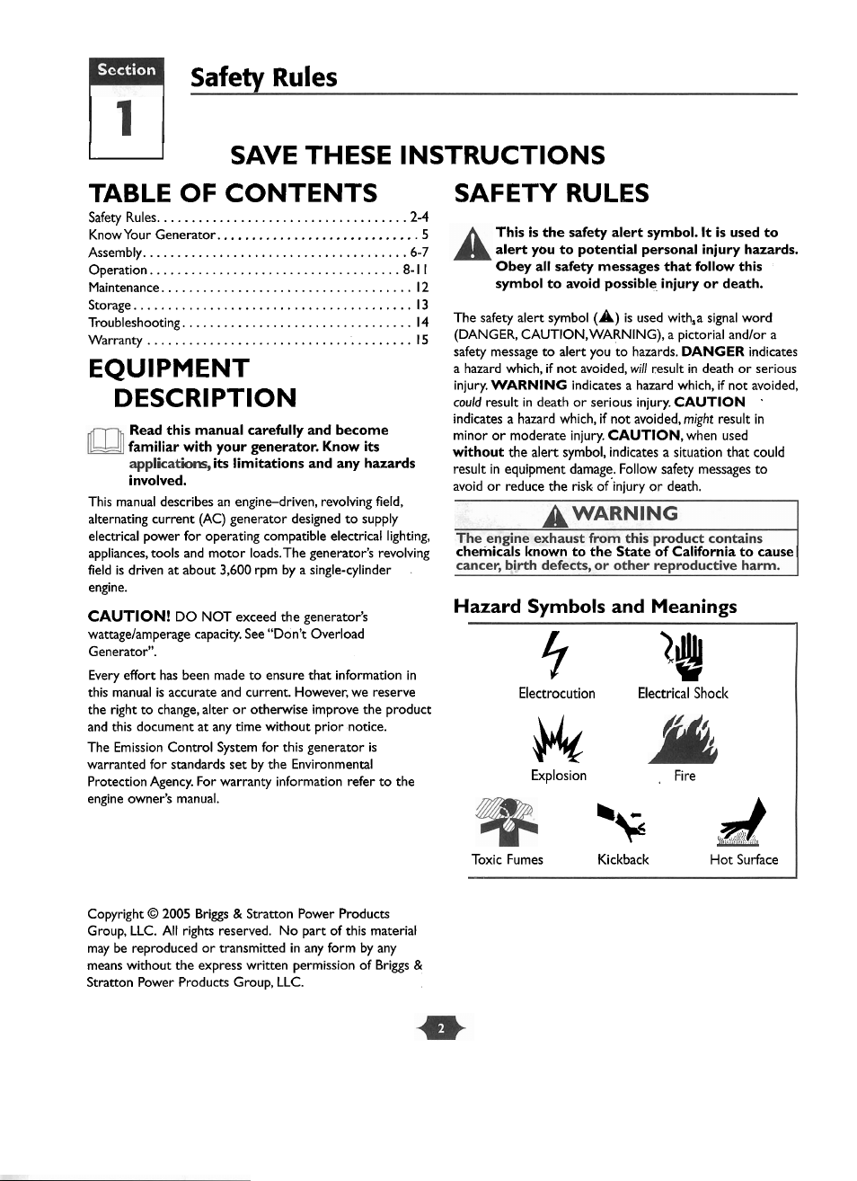Troy-Bilt 01919-1 User Manual | Page 2 / 34