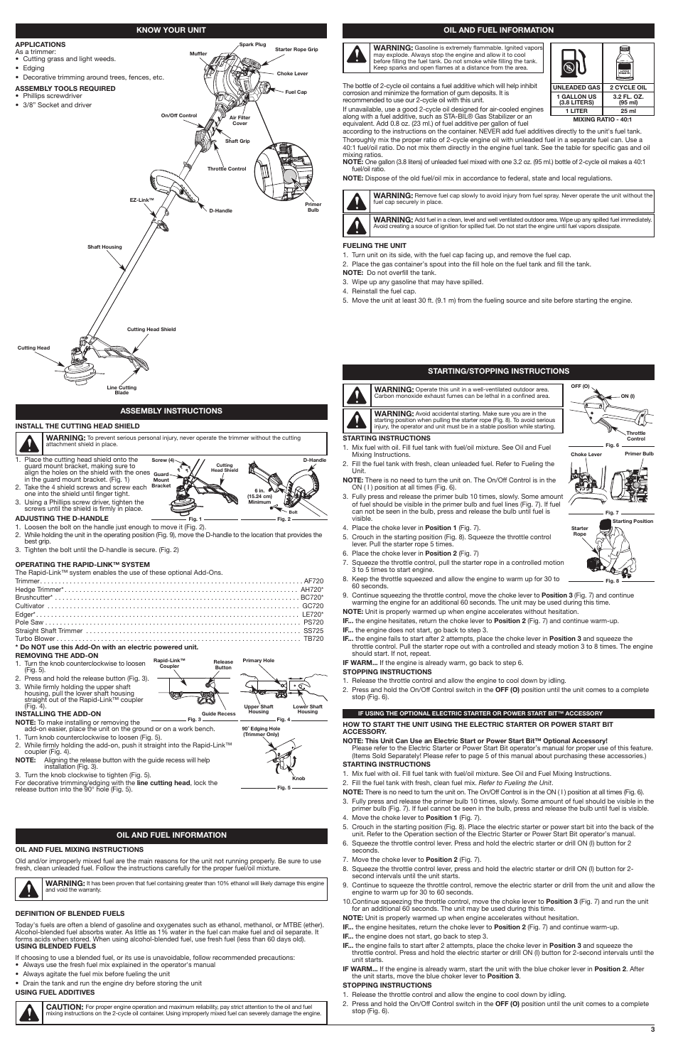 Troy-Bilt 2-Cycle Trimmer TB2040 XP User Manual | Page 3 / 16