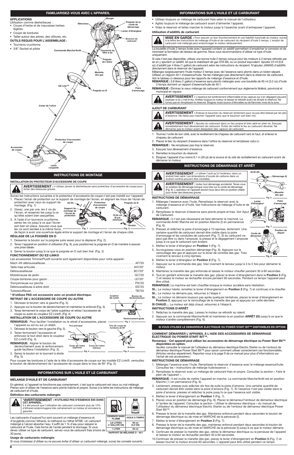 Troy-Bilt 2-Cycle Trimmer TB2040 XP User Manual | Page 8 / 16