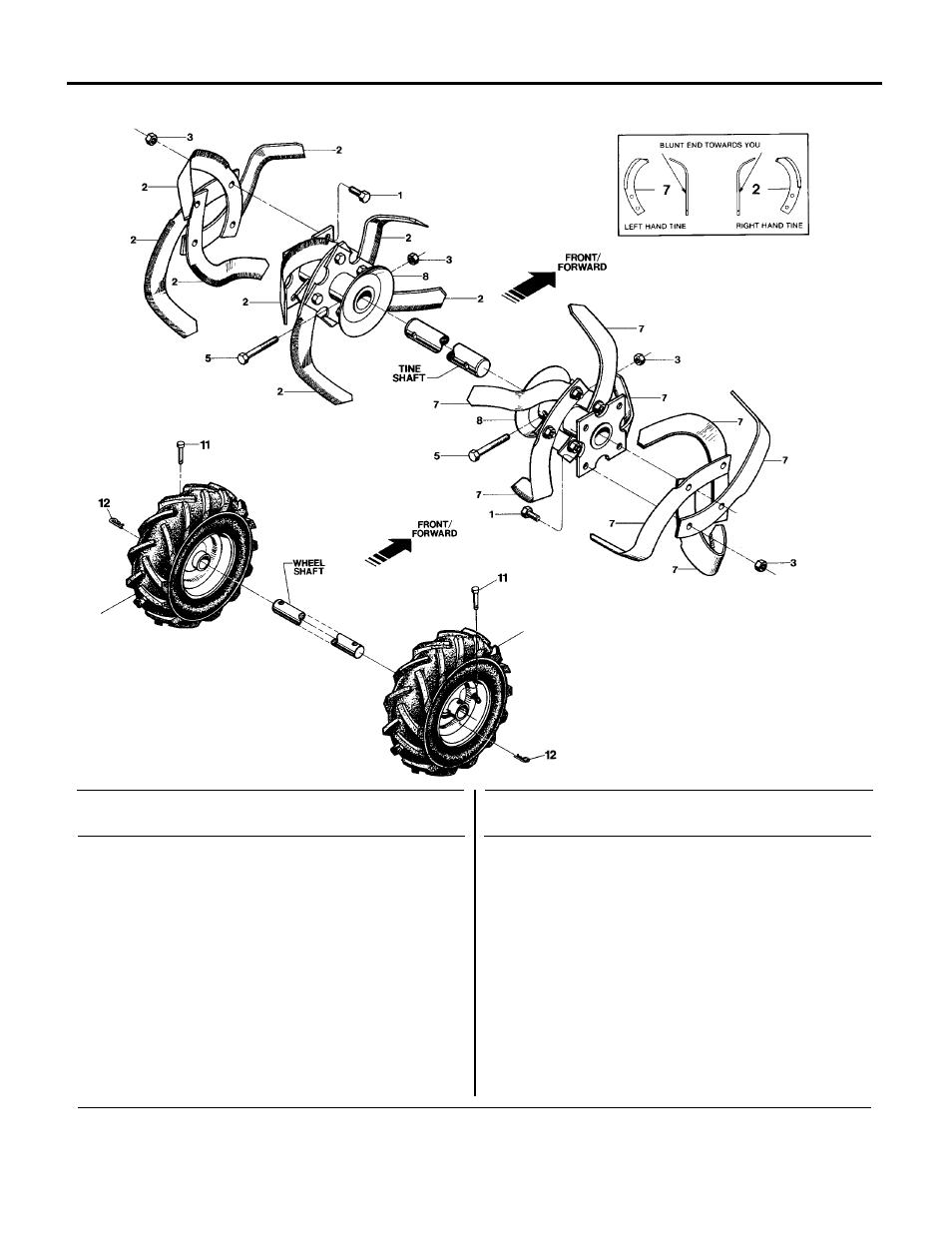 Parts list | Troy-Bilt 12212 User Manual | Page 42 / 48