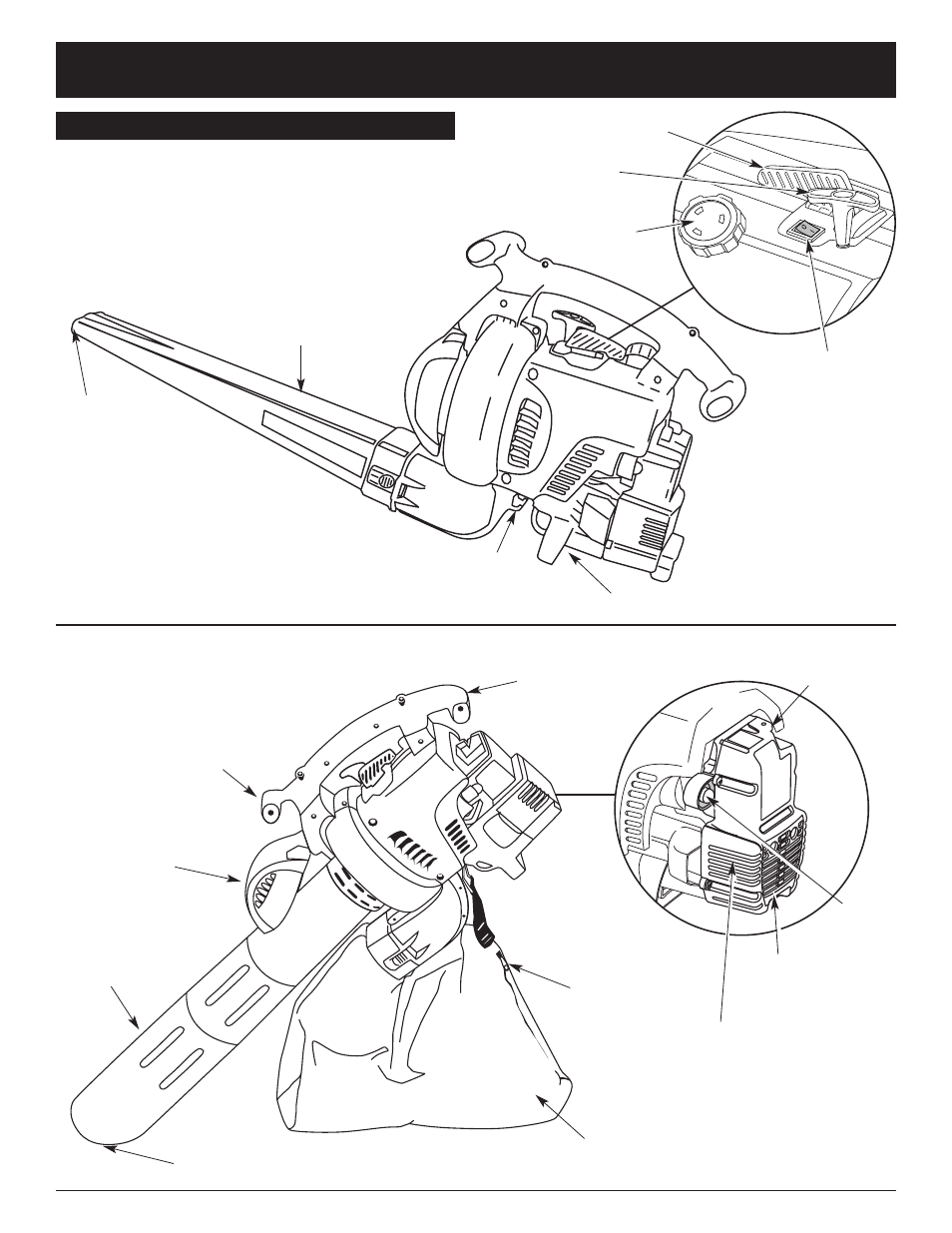 Normas para una operación segura, Ensamblada como un soplador, Ensamblada como un aspirador | Troy-Bilt TB320BV User Manual | Page 53 / 72