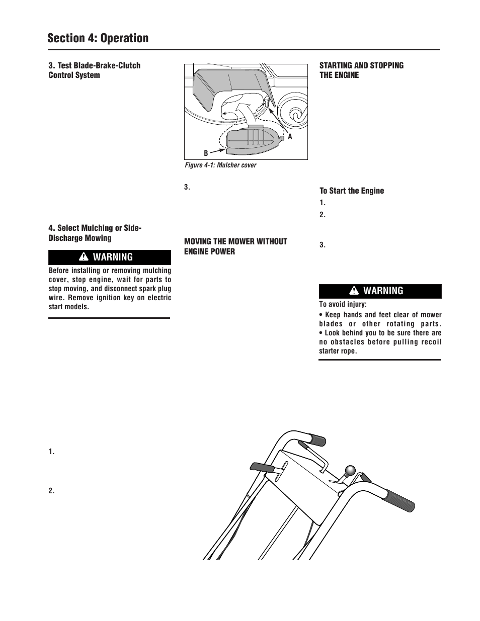 Warning | Troy-Bilt 753B User Manual | Page 14 / 32