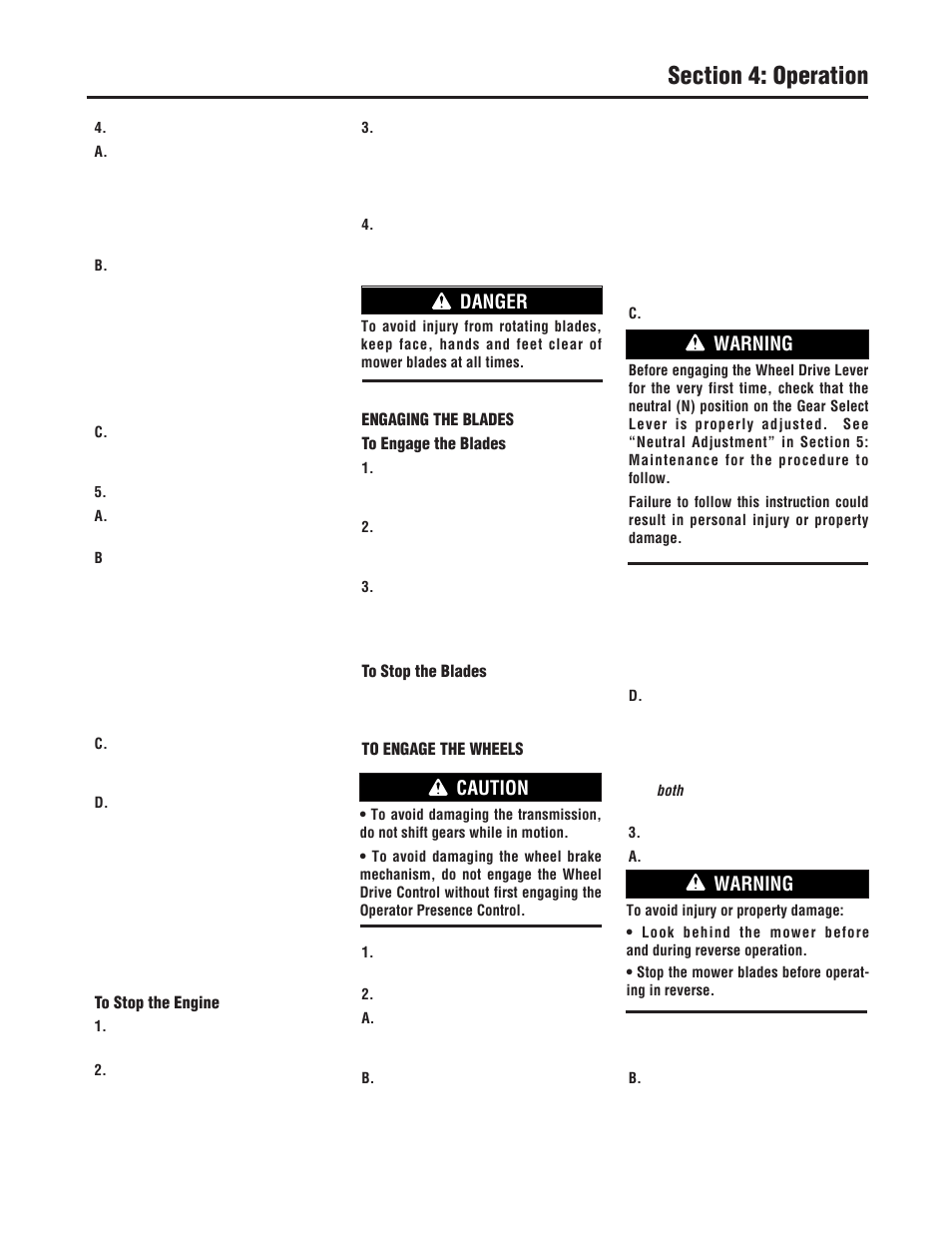 Danger, Warning, Caution | Troy-Bilt 753B User Manual | Page 15 / 32
