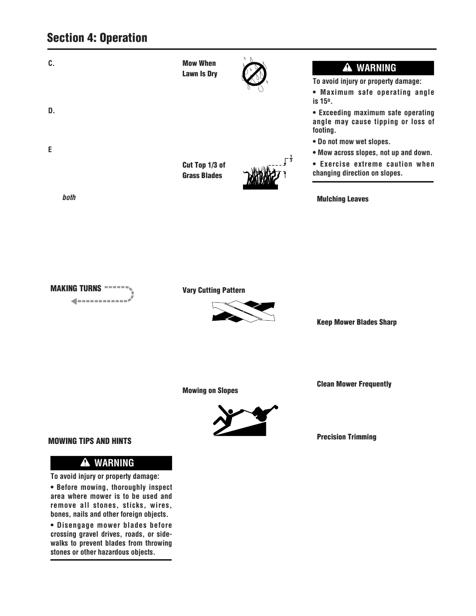 Warning | Troy-Bilt 753B User Manual | Page 16 / 32