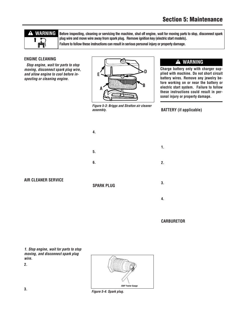 Warning | Troy-Bilt 753B User Manual | Page 19 / 32