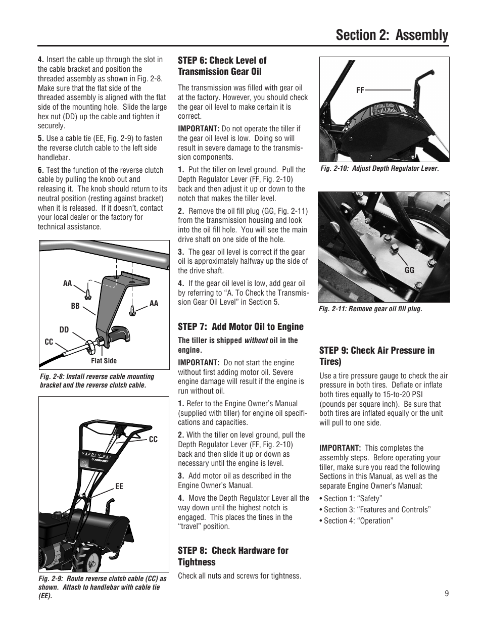 Troy-Bilt 645A-Bronco User Manual | Page 9 / 36