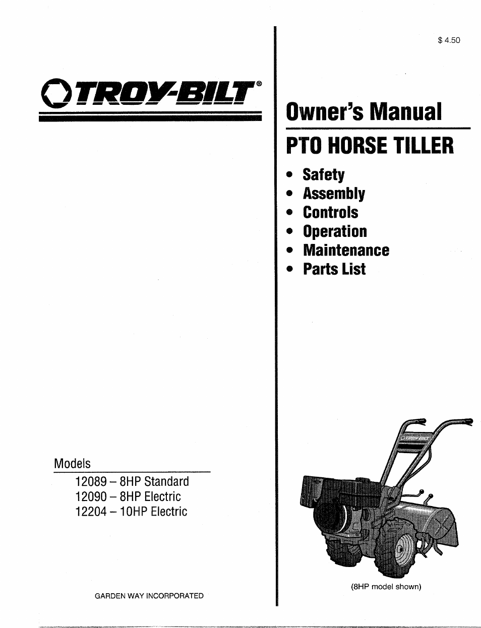 Troy-Bilt 12204-10HP User Manual | 64 pages