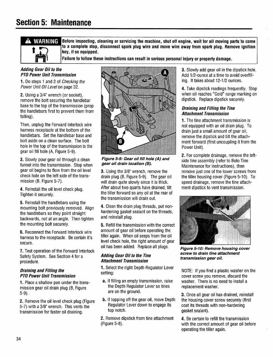 Troy-Bilt 12204-10HP User Manual | Page 34 / 64