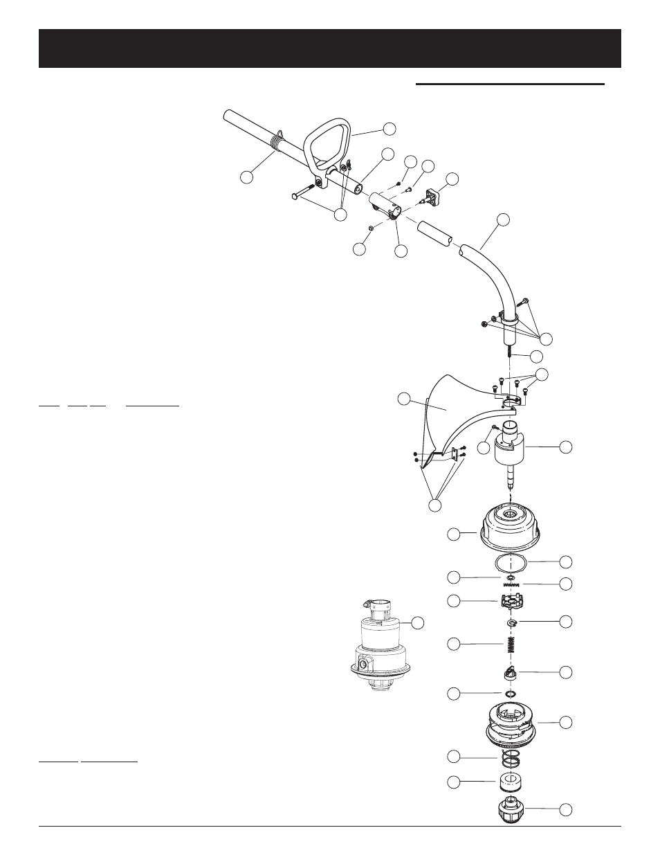 Parts list | Troy-Bilt TB32CS User Manual | Page 51 / 52