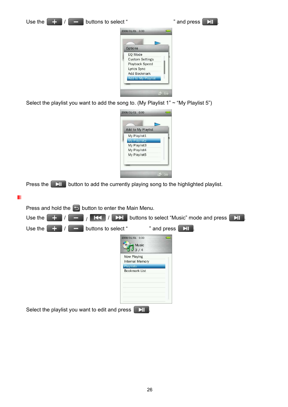 Removing a song from my playlist | Transcend Information Transcend MP860 User Manual | Page 26 / 79