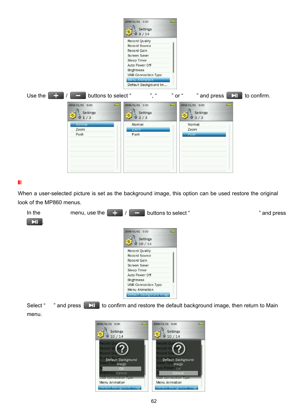 Default background image | Transcend Information Transcend MP860 User Manual | Page 62 / 79