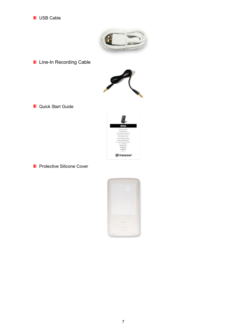 Transcend Information Transcend MP860 User Manual | Page 7 / 79