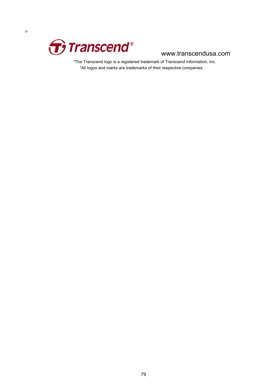 Transcend information, inc | Transcend Information Transcend MP860 User Manual | Page 79 / 79