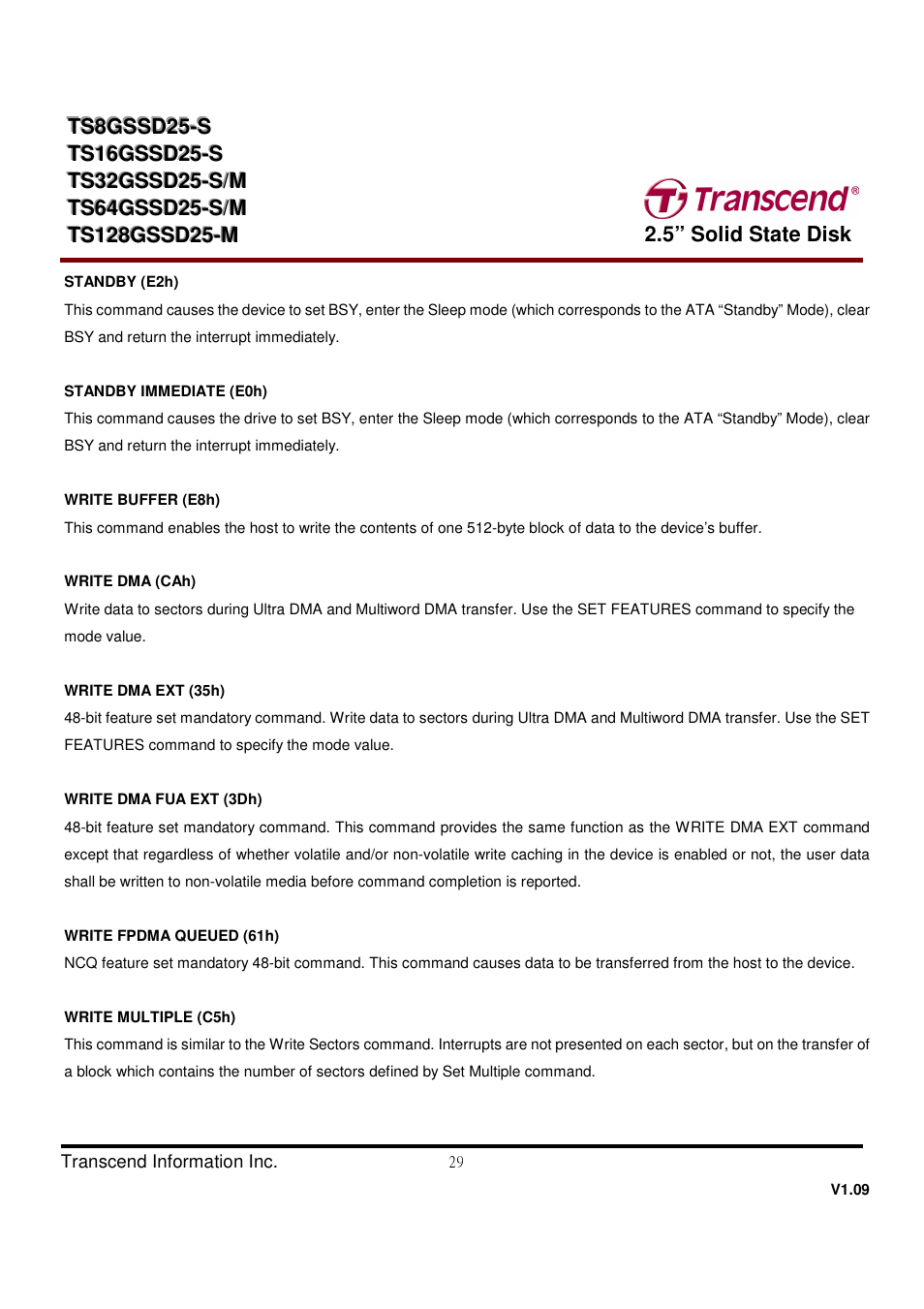 Transcend Information TS32GSSD25-M User Manual | Page 29 / 43